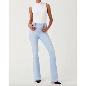 SPANX Denim Pull-On Stretch Flare Leg Jeans Retro Light Wash Blue Medium Tall